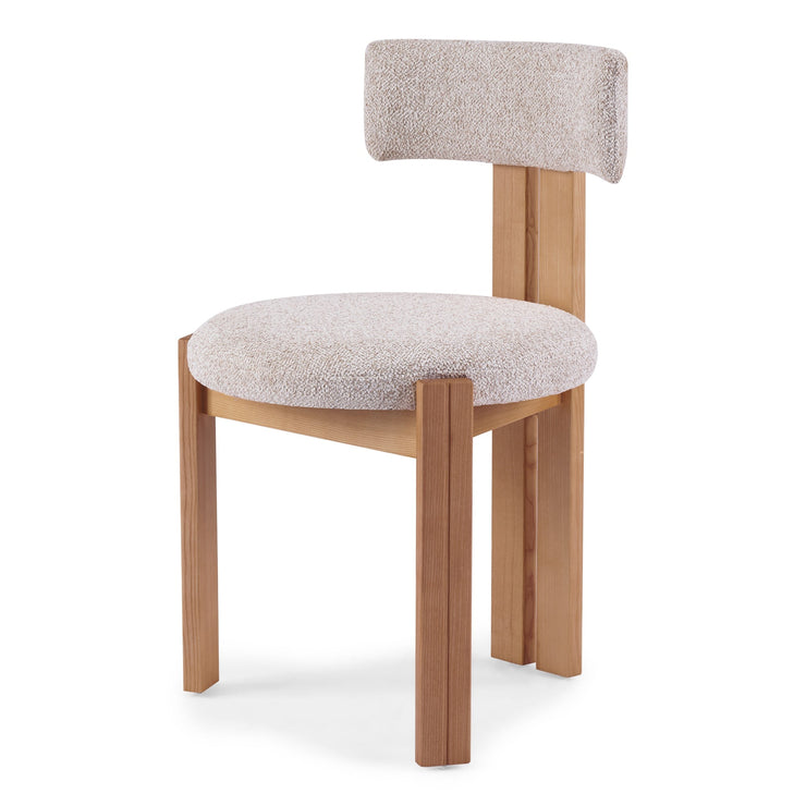 Matteo spisestol – beige/krem med naturben