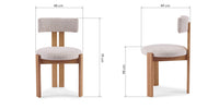 Matteo spisestol – beige/krem med naturben