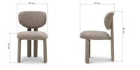 Spisestol Vesso – beige og grå (sett med 2 stk.)