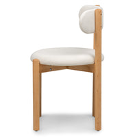 Spisestol Yoko – gummitre / krem / naturlig (sett med 2 stk.)