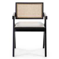Spisestol FRIDA Svart / Lys Beige