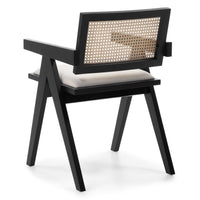Spisestol FRIDA Svart / Lys Beige