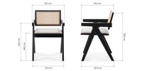 Spisestol FRIDA Svart / Lys Beige