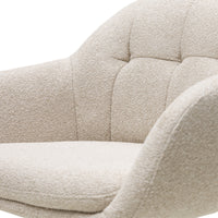 Svingstol Acapulco – beige / svarte ben / runde former
