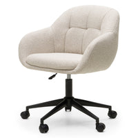Svingstol Acapulco – beige / svarte ben / runde former