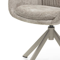 Kairo 9-239A – Svingstol i beige/grå tekstil med moderne form