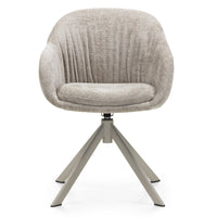 Kairo 9-239A – Svingstol i beige/grå tekstil med moderne form