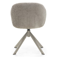 Kairo 9-239A – Svingstol i beige/grå tekstil med moderne form