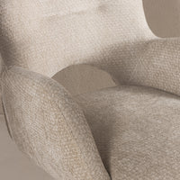 Svingstol Luka – lys beige / svarte ben (sett med 2 stk.)