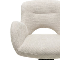 Svingstol Luka – lys beige / svarte ben (sett med 2 stk.)