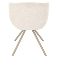 Pearl dreibar stol – beige med beige metallben