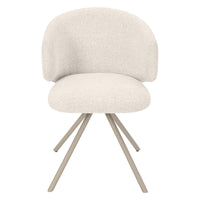 Pearl dreibar stol – beige med beige metallben
