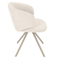 Pearl dreibar stol – beige med beige metallben