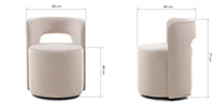 Svingstol Raval – fløyel / beige
