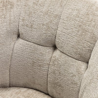 Santos Spisestol med Sving – Lysebeige Stoff og Sorte Metallben