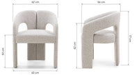 Spisestol CASTELO Beige / Grå