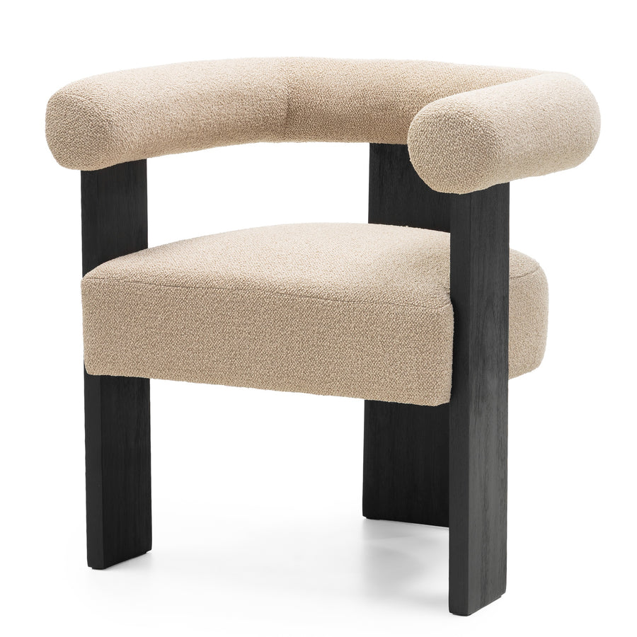 Spisestol CHILI black/cream