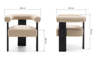 Spisestol CHILI black/cream
