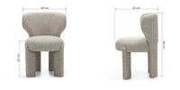 Elaine Spisestol Gråbeige – Bajia Fog Stoff | Moderne Design