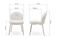 Spisestol FIORI Beige Bouclé