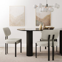 Spisestol FLARE Beige / Sorte Ben