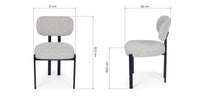 Spisestol FLARE Beige / Sorte Ben