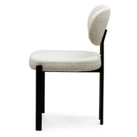 Flare spisestol – Lys beige med sorte ben