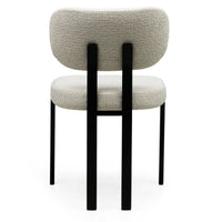 Flare spisestol – Lys beige med sorte ben
