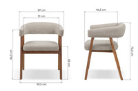 GIOVANI DM4729 – Elegant spise- og loungestol i lys brun Ote Vista