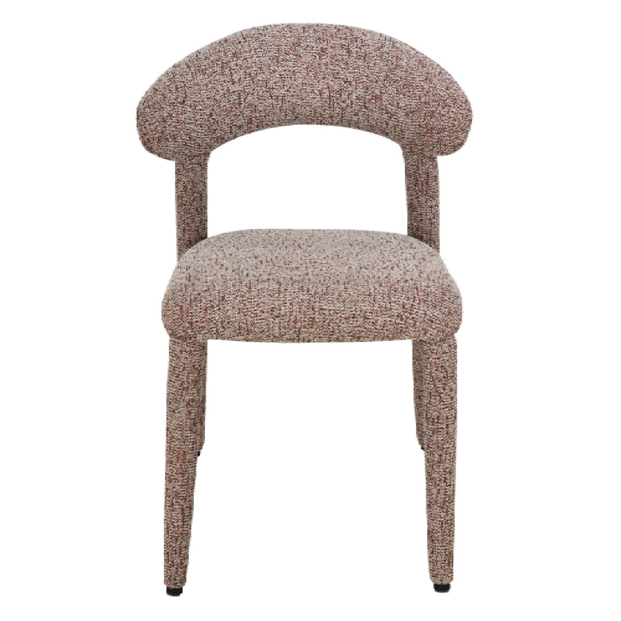 Hiroki spisestol – beige/bordo melert tekstil (Puente 68)