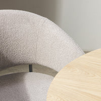 Spisestol Lamu – bouclé / beige (sett med 2 stk.)