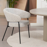 Lamu spisestol – Puente 06 beige melert med sorte metallben
