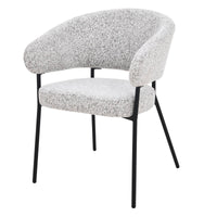 Lamu spisestol – Puente 06 beige melert med sorte metallben