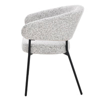 Lamu spisestol – Puente 06 beige melert med sorte metallben