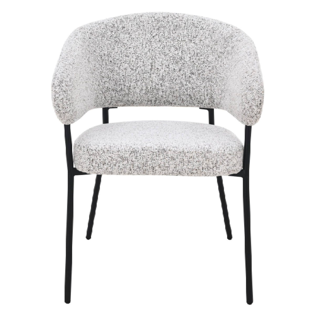 Lamu spisestol – Puente 06 beige melert med sorte metallben