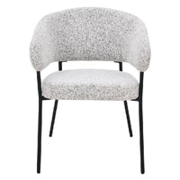 Lamu spisestol – Puente 06 beige melert med sorte metallben