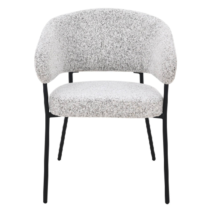 Lamu spisestol – Puente 06 beige melert med sorte metallben