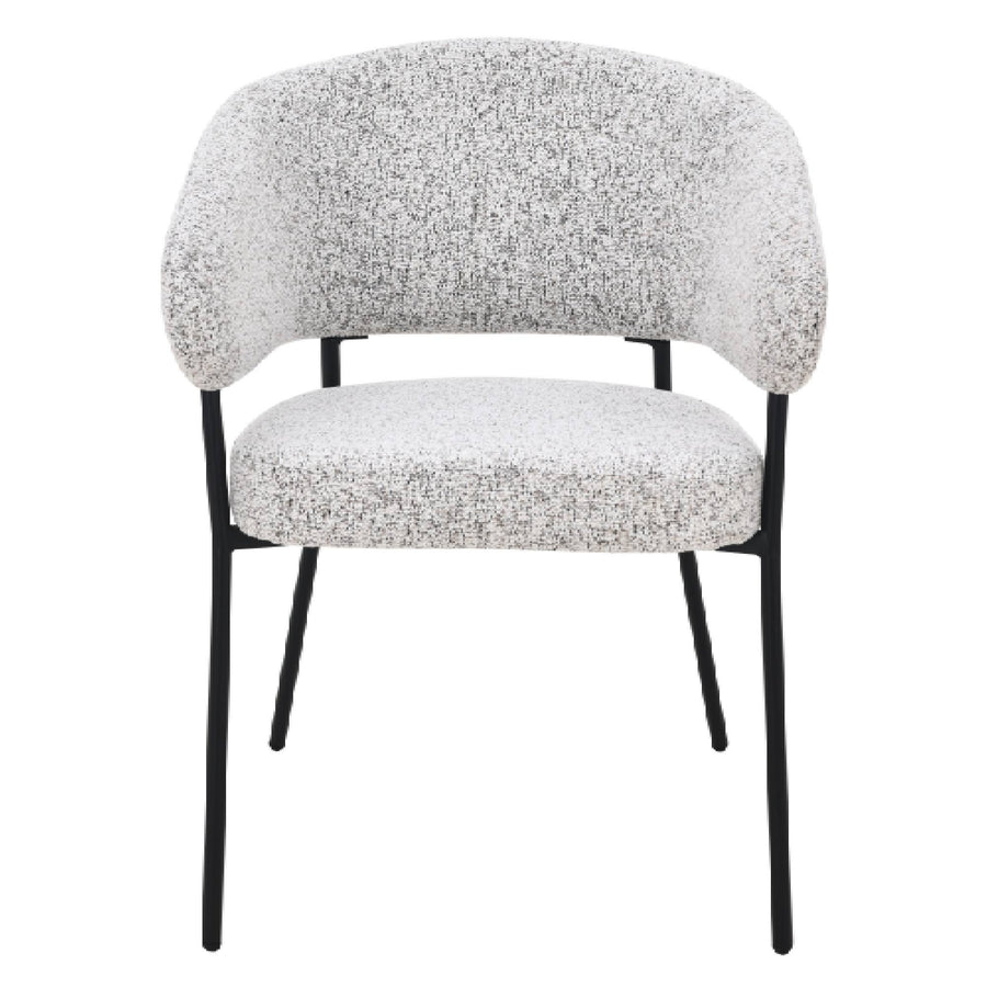 Lamu spisestol – Puente 06 beige melert med sorte metallben