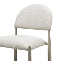 Maze Spisestol Beige-Grå – 53 × 54,5 × 81 cm | Polstret sete