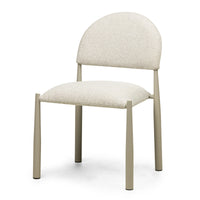Maze Spisestol Beige-Grå – 53 × 54,5 × 81 cm | Polstret sete