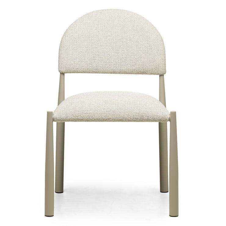 Maze Spisestol Beige-Grå – 53 × 54,5 × 81 cm | Polstret sete