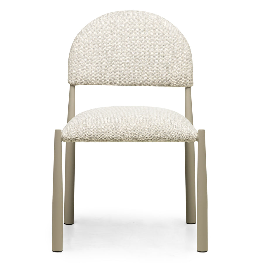 Maze Spisestol Beige-Grå – 53 × 54,5 × 81 cm | Polstret sete