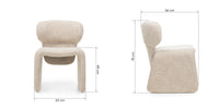 Stol Nabila – polstret / beige (sett med 2 stk.)