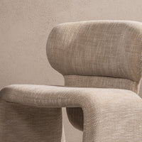 Stol Nabila – polstret / beige (sett med 2 stk.)