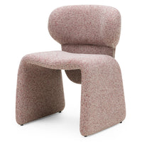 Spisestol Nabila – melert stoff / beige og bordeaux (sett med 2 stk.)