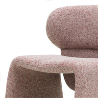 Spisestol Nabila – melert stoff / beige og bordeaux (sett med 2 stk.)