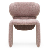 Spisestol Nabila – melert stoff / beige og bordeaux (sett med 2 stk.)