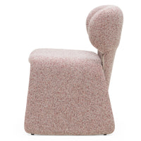 Spisestol Nabila – melert stoff / beige og bordeaux (sett med 2 stk.)
