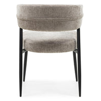 Stol Rosario – polstret / beige / svarte ben (sett med 2 stk.)