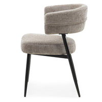 Stol Rosario – polstret / beige / svarte ben (sett med 2 stk.)